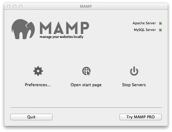 MAMP Management Panel