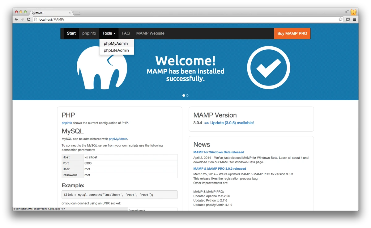 MAMP Website