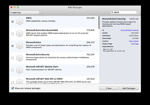 add packages