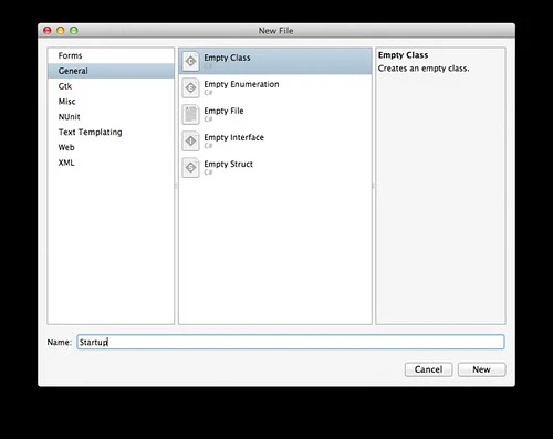 create file