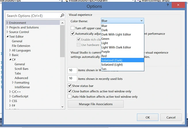 Color Theme Options